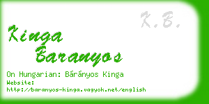 kinga baranyos business card