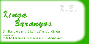 kinga baranyos business card